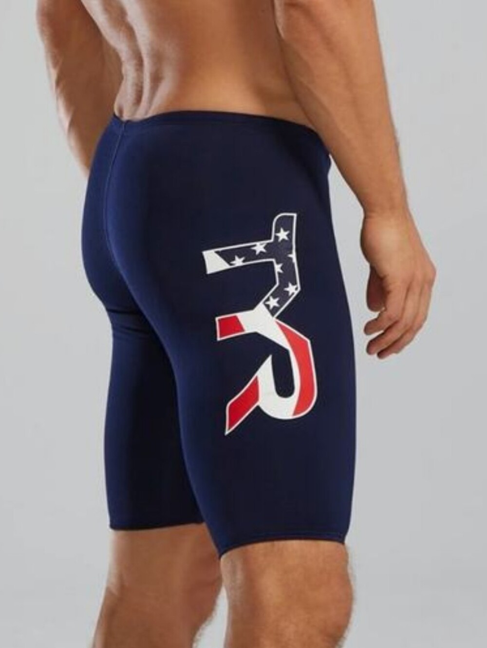 TYR Men's USA Durafast Elite Swim Race Jammer 30 Small Navy Blue NEW WITH TAGS